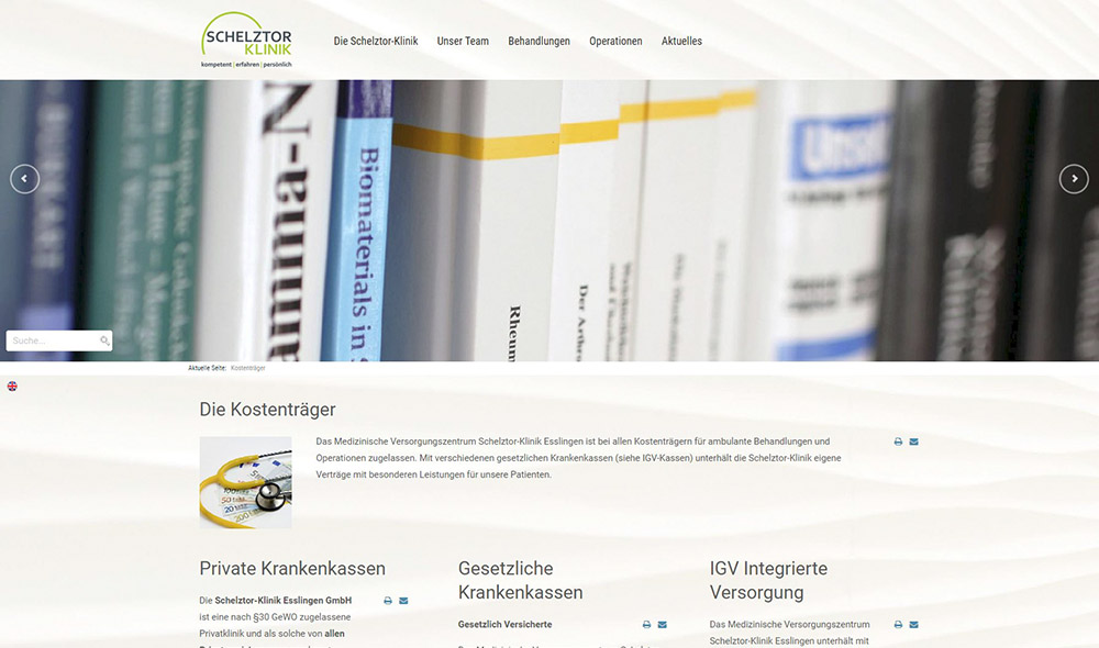 Website | Schelztor-Klinik Esslingen GmbH