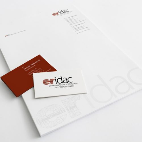Logo, Briefbogen, Visitenkarten | eridac e.V.