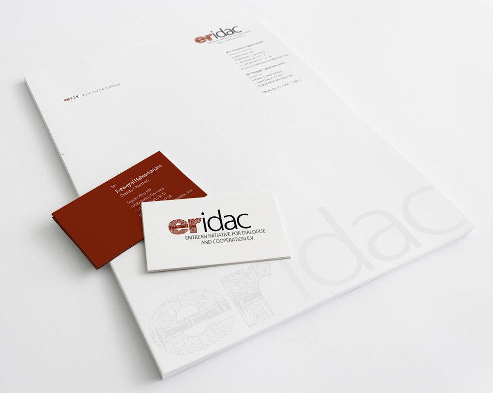 Logo, Briefbogen, Visitenkarten | eridac e.V.